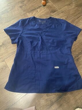 Grey's Anatomy Navy Blue Scrub Top